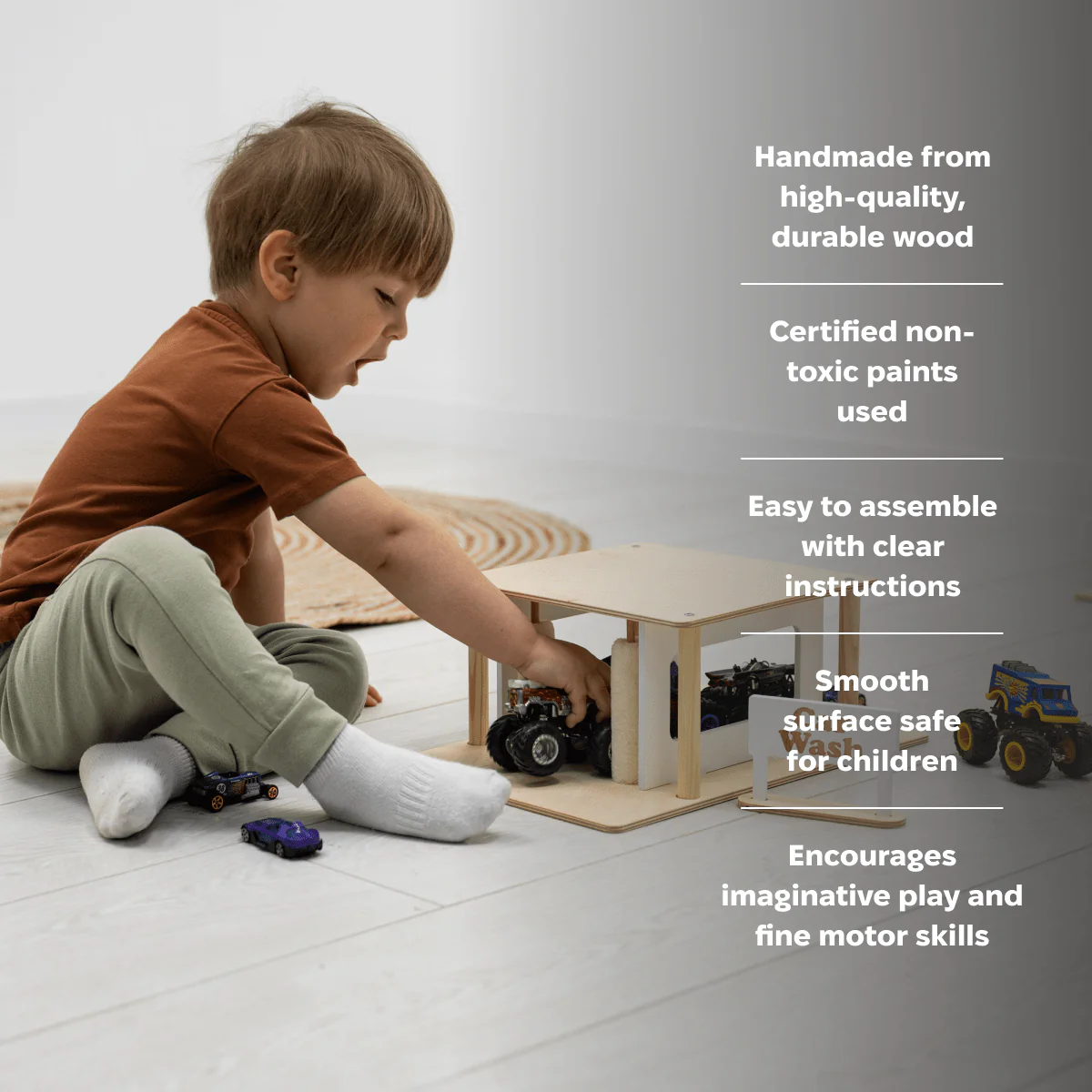 Wooden Car Wash Toy - Image 10