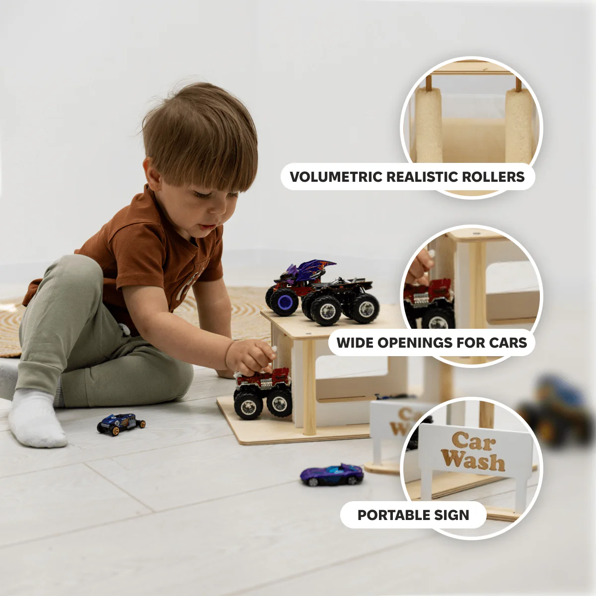 Wooden Car Wash Toy - Image 7