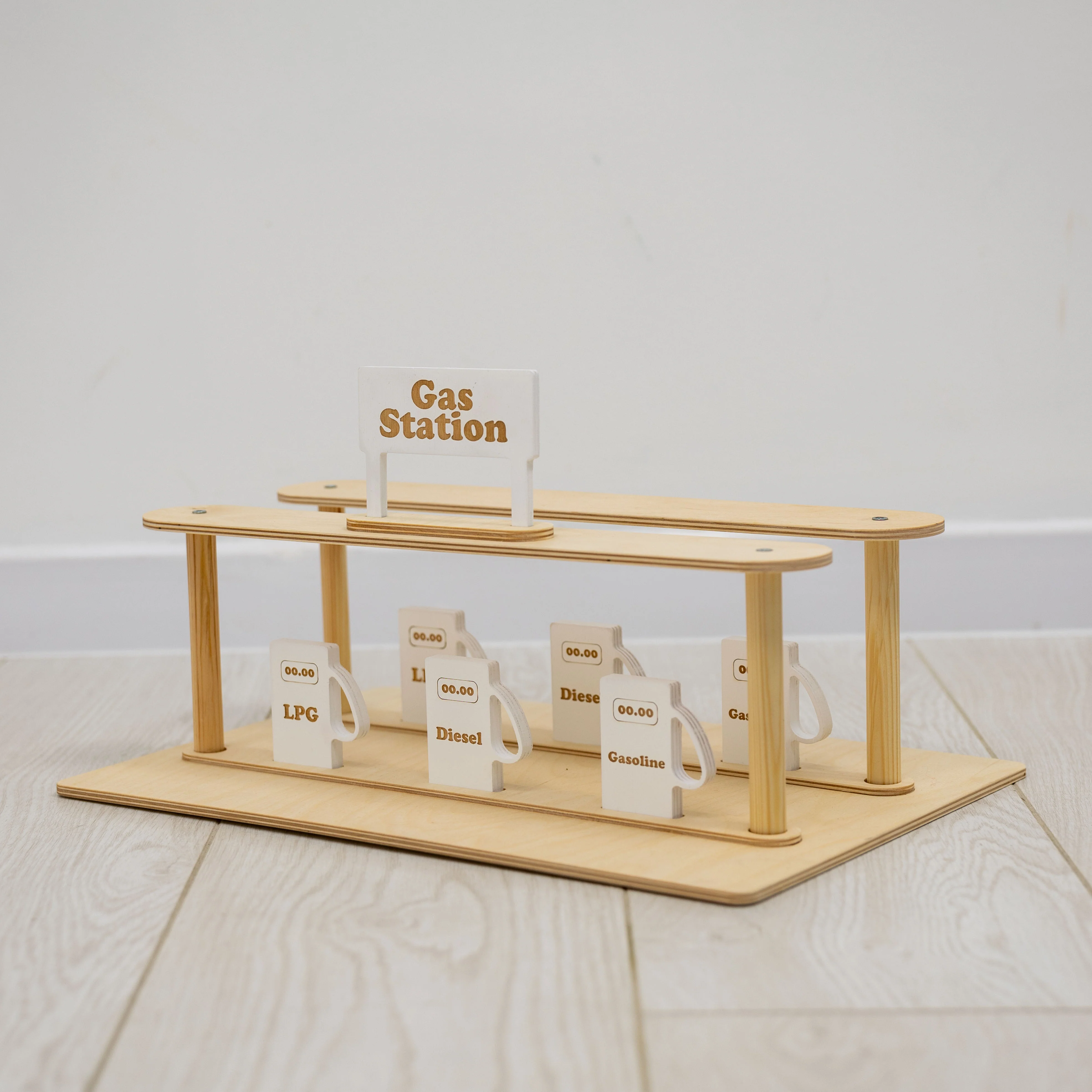 Wooden Gas Station Toy - Image 4