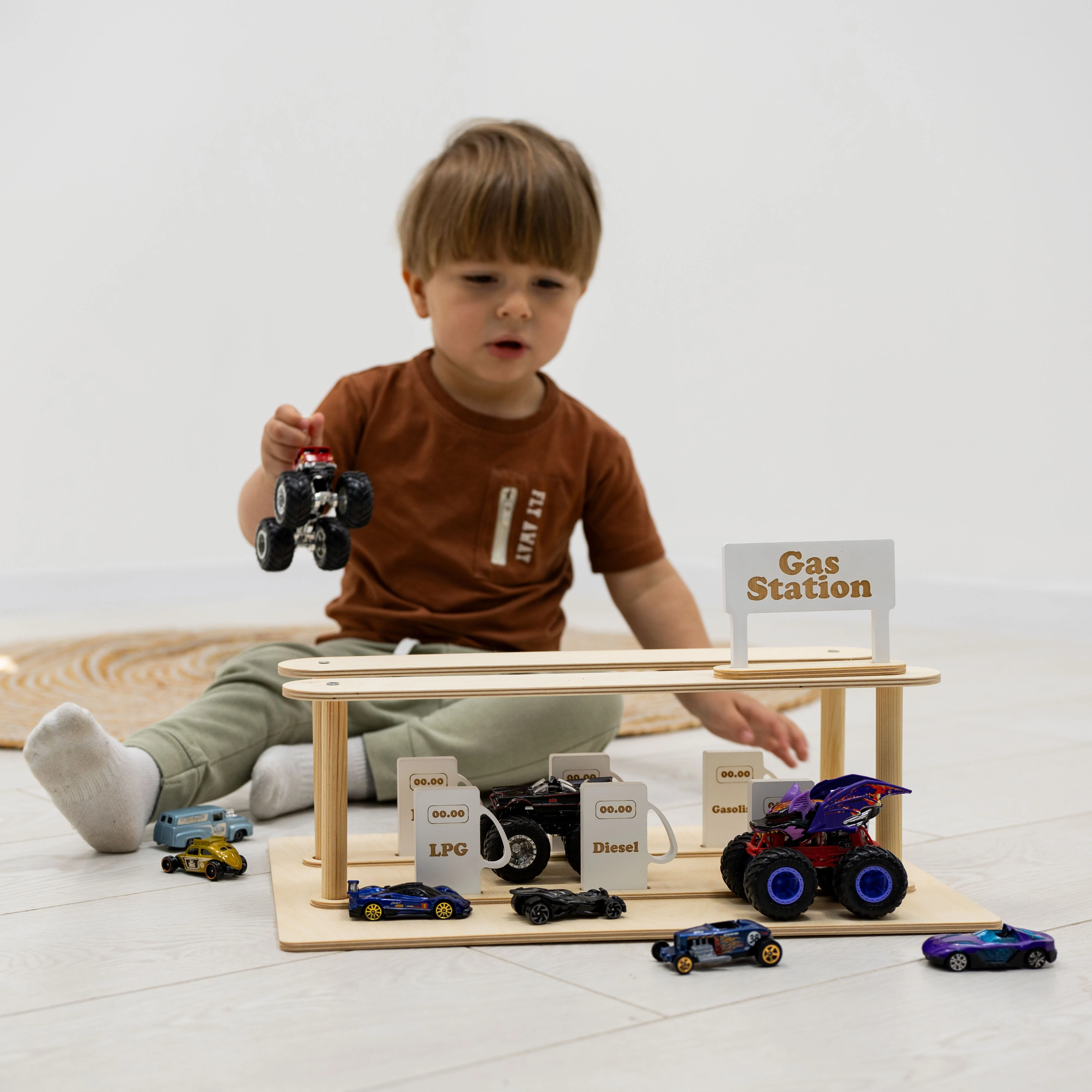 Wooden Gas Station Toy - Image 6