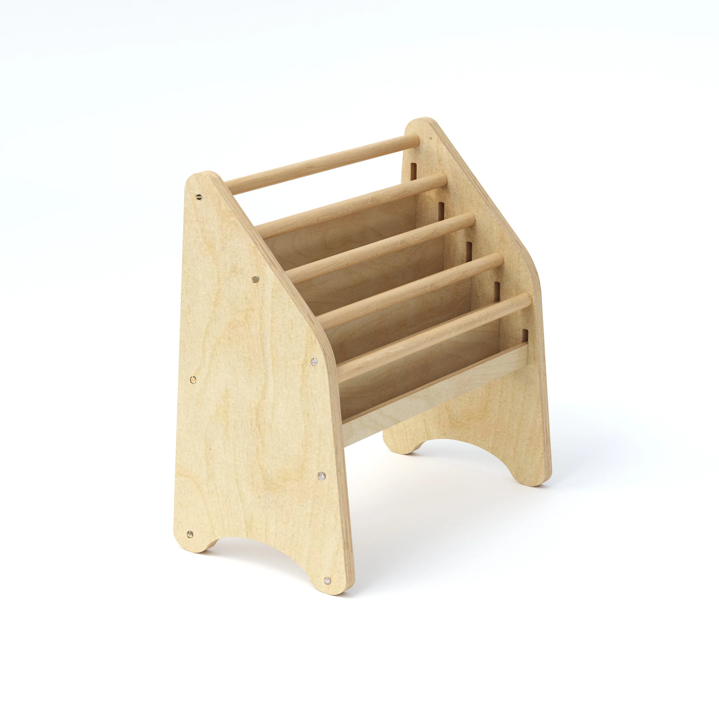 Wooden Montessori Bookshelf Natural - Image 7