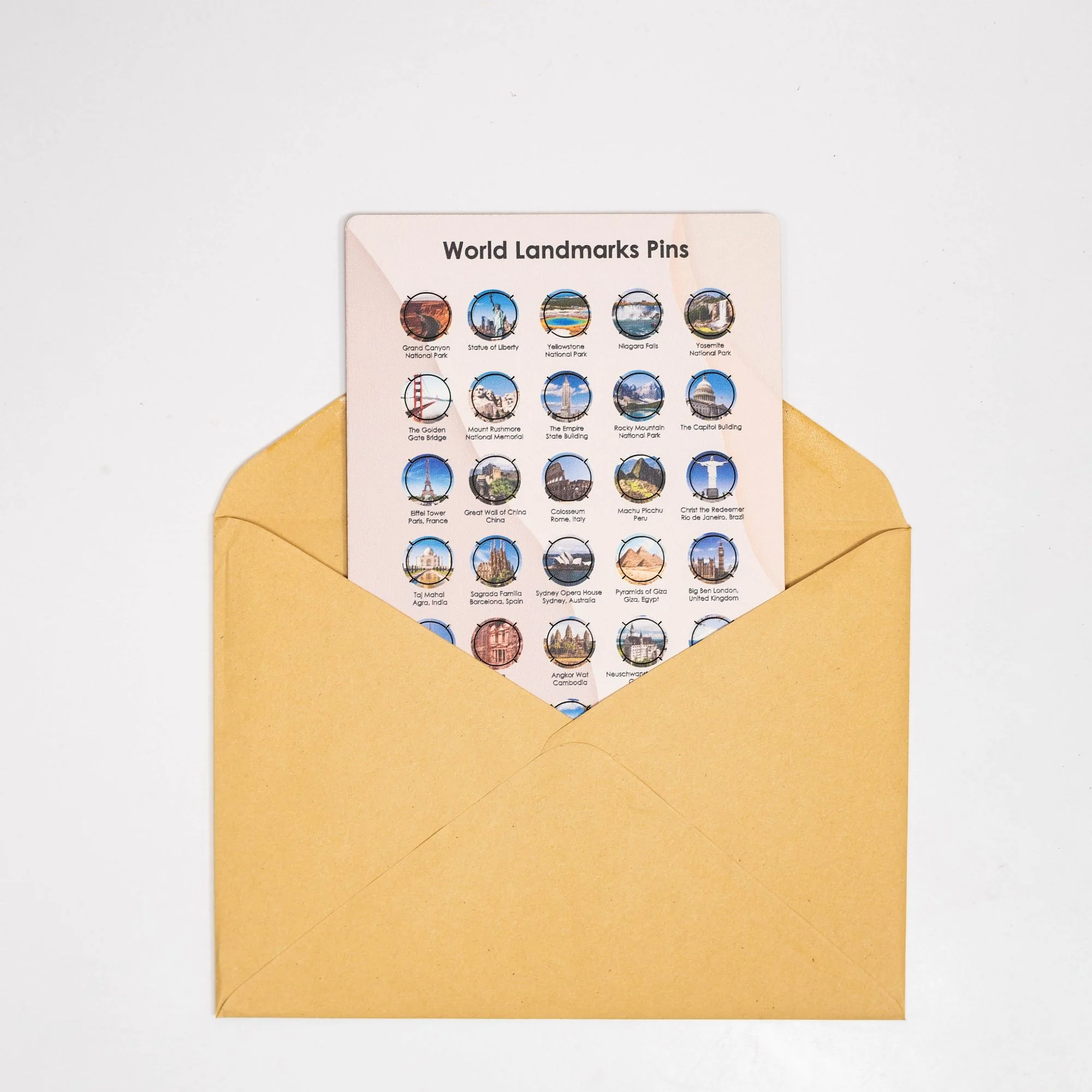 Wooden World Landmarks Pins - Image 10