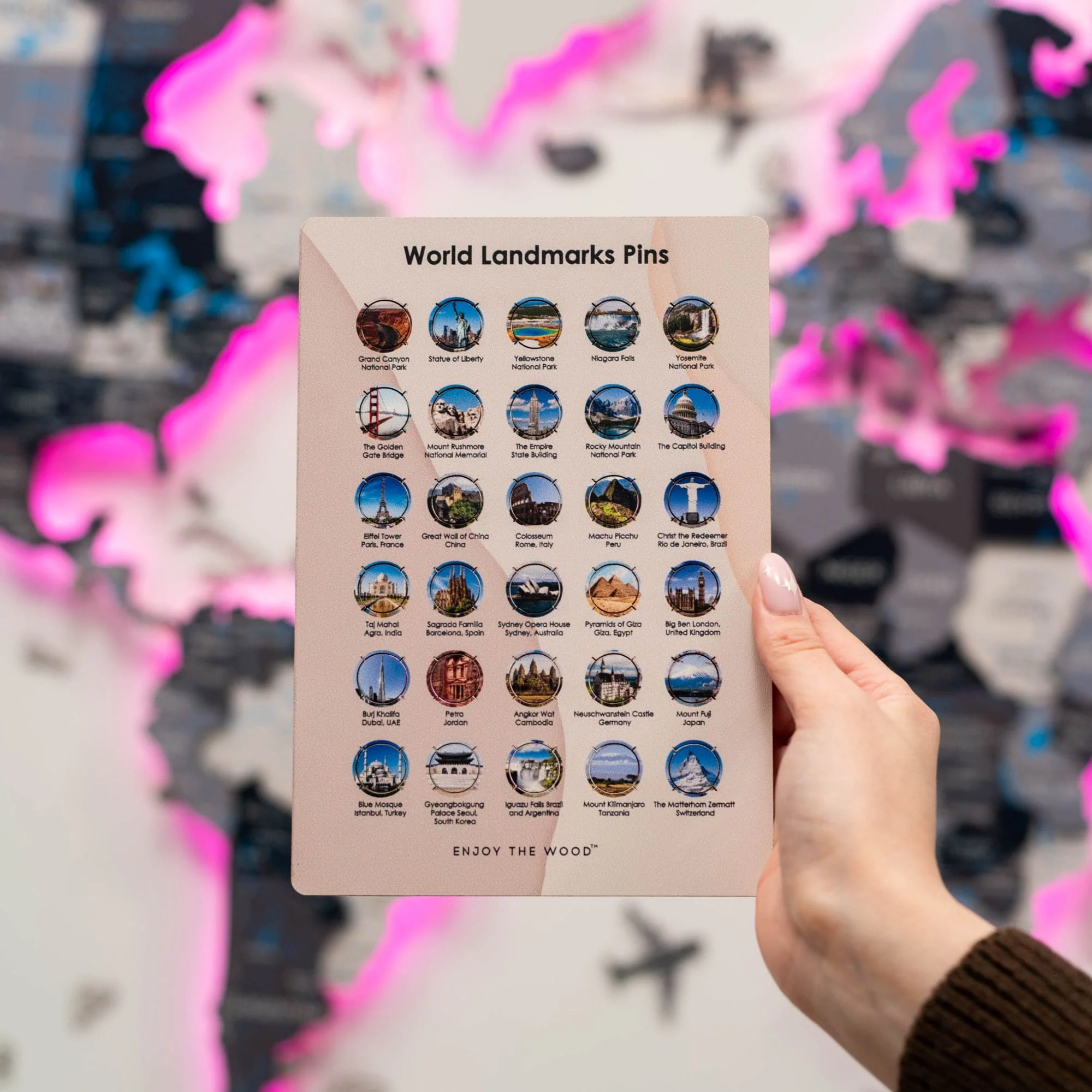 Wooden World Landmarks Pins - Image 7