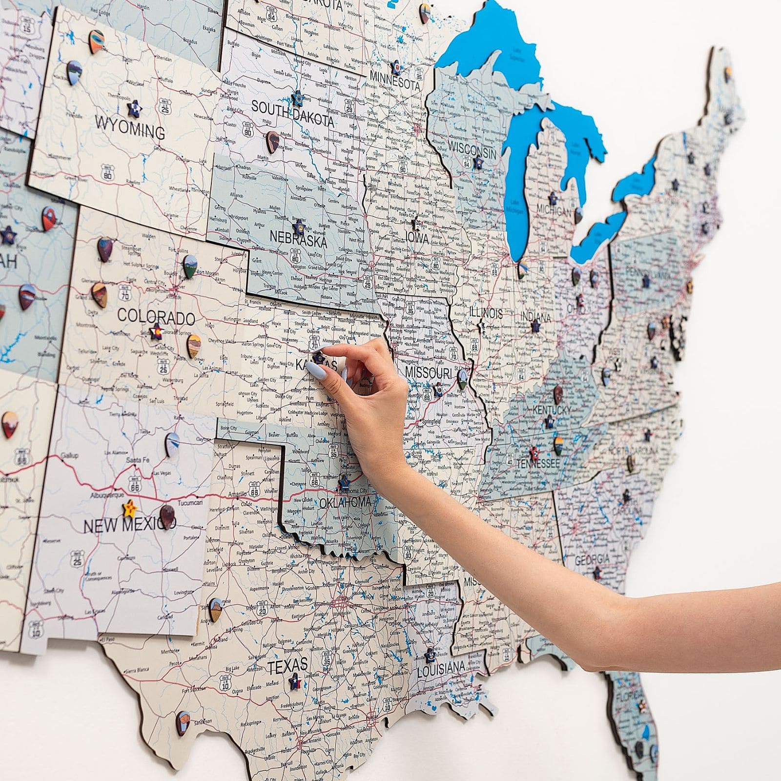 Wooden USA Map - Image 5