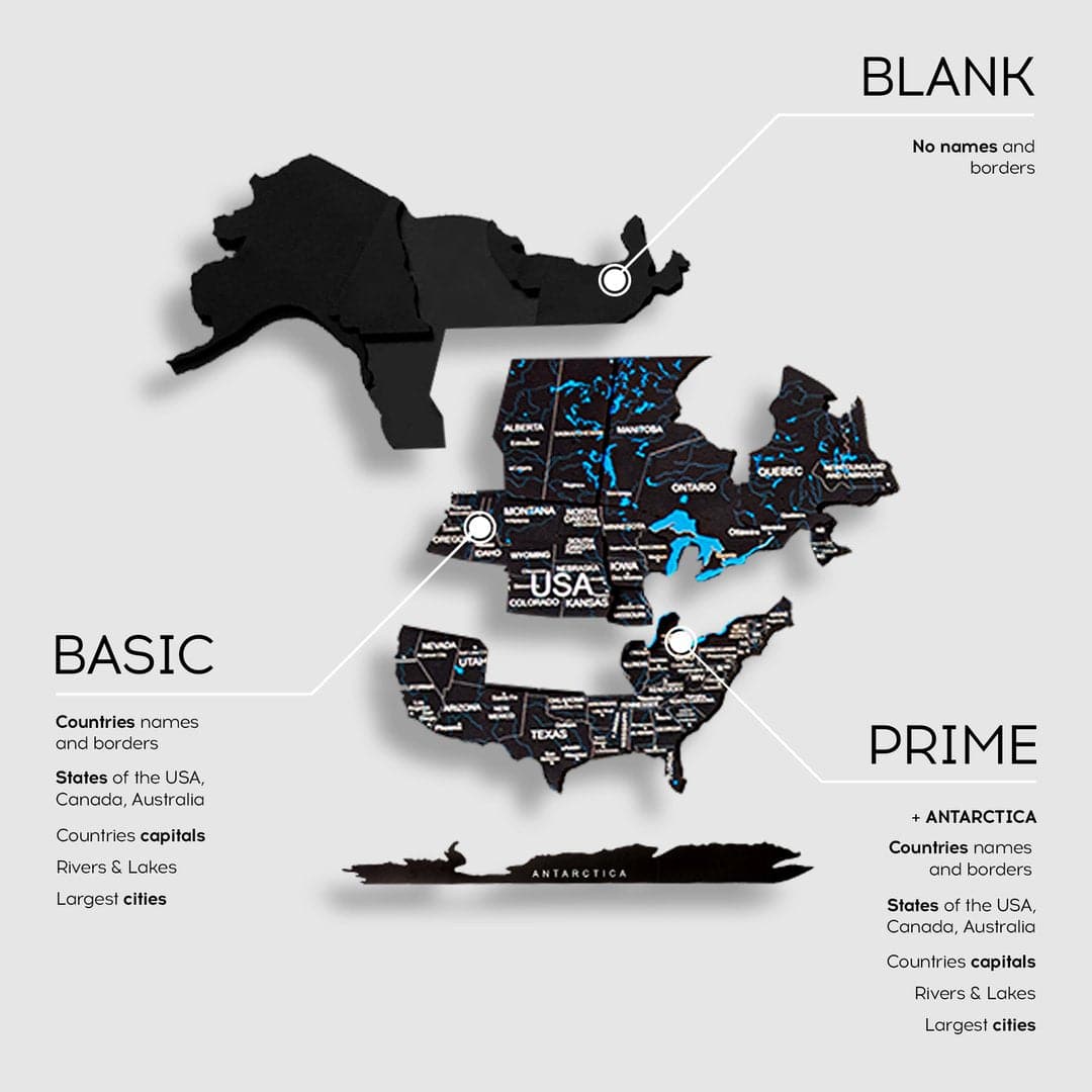 Wooden World Map Black - Image 5