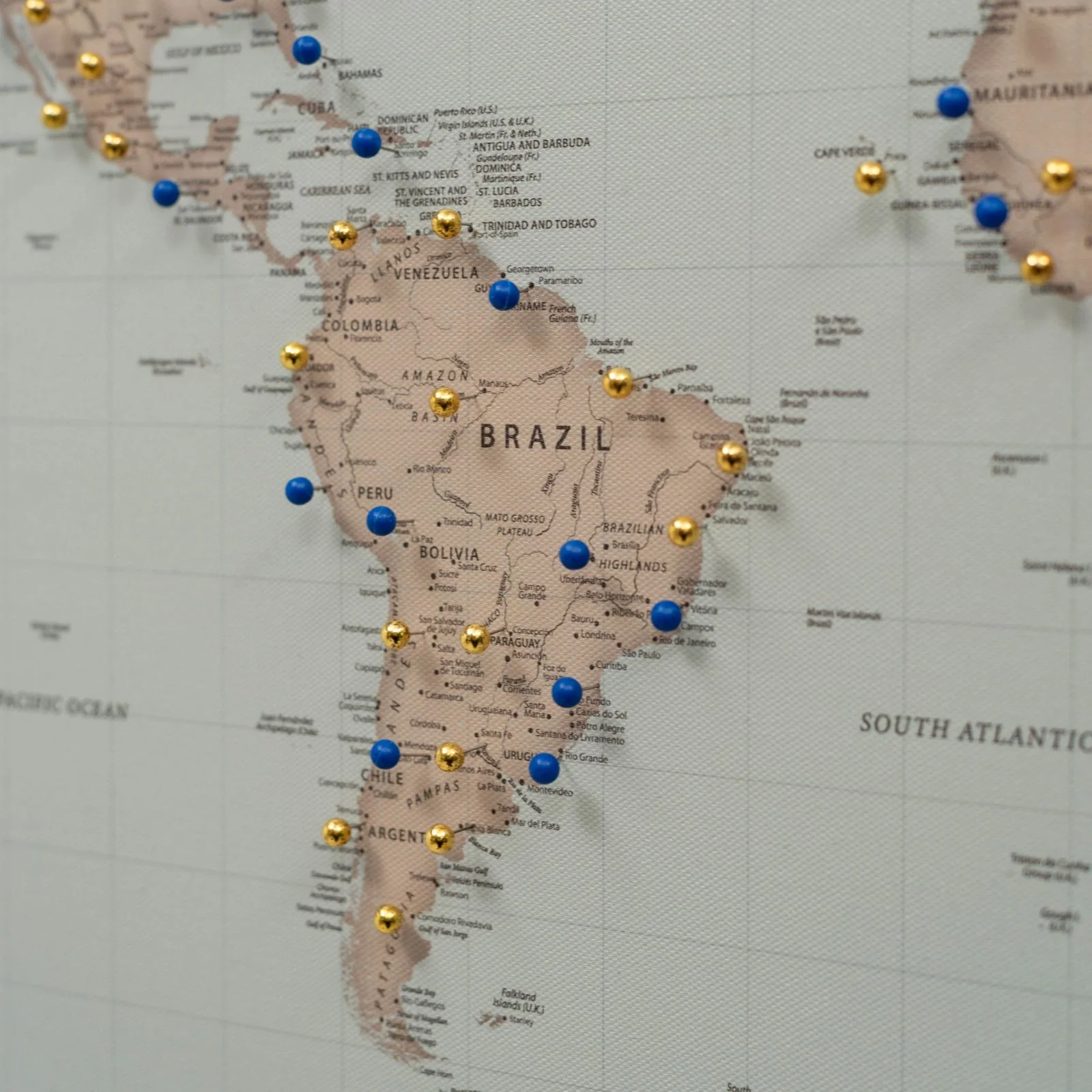 World Map on Canvas - Antique - Image 7