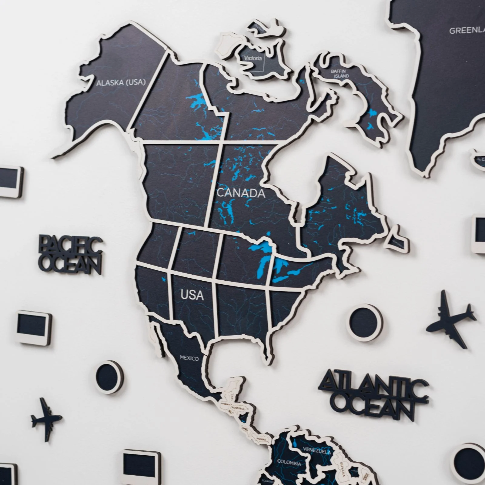 World Photo Map Midnight - Image 7