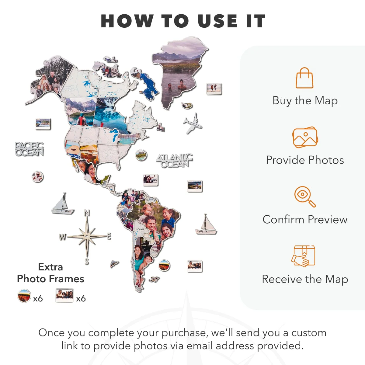 World Photo Map Midnight - Image 4